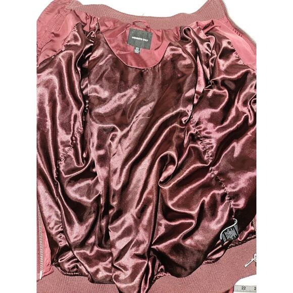 Women's Members Only Satin Cafe Racer Satin Bomber Jacket Size XS - Picture 10 of 12